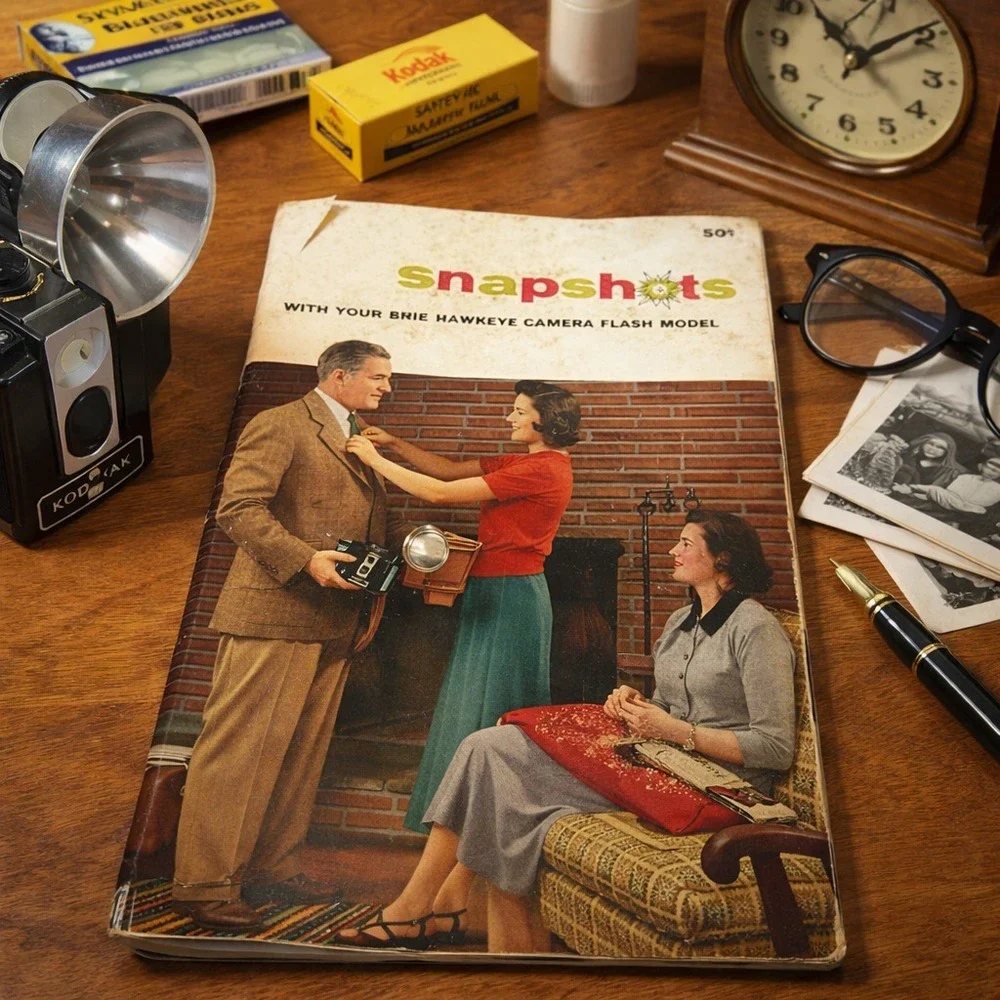 Vintage Kodak Brownie Hawkeye‎ Flash Camera Guide Booklet Snapshots Manual 1950s